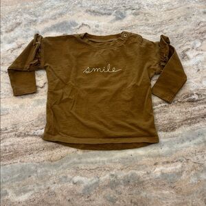 Rylee + cru ruffle long sleeve tee size 6-12 months